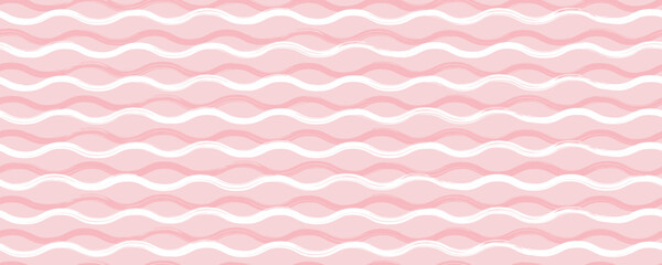 Unique seamless pattern with grunge curly lines. Girly baby doodle for custom backdrop. Vector illustration.