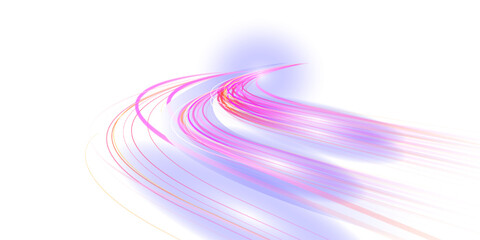 Abstract flowing lines of pink purple and white create a dynamic visual © Siam