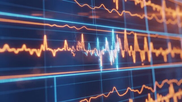 Medical monitor display of vital signs data and graphic representation