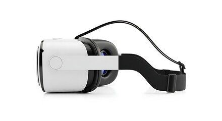 VR Headset Isolated on White, Virtual Reality Goggles, Technology Concept