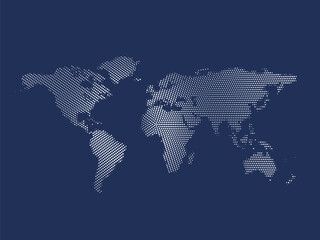 Abstract worldmap design in halftone style
