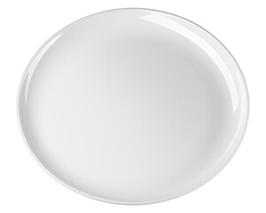 Plate, empty utensil, isolated, full depth of field