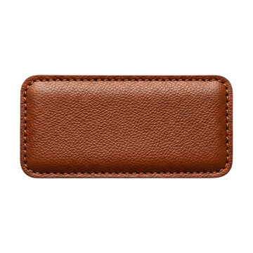Brown leather wallet mockup isolated on transparent background for design