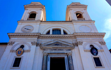 The facade of a renaissance church