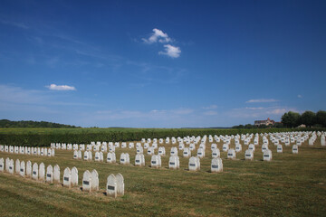La n&eacute;cropole nationale de Rougemont rassemble en tombes individuelles les corps des soldats de la 1re arm&eacute;e fran&ccedil;aise tomb&eacute;s au cours des combats des Vosges en 1944