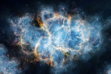 Beautiful, bright, cosmic nebula. Elements of this image furnished by NASA