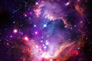 Beautiful, bright, cosmic nebula. Elements of this image furnished by NASA © Artsiom P