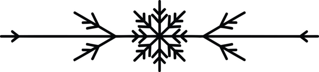 Elegant snowflake design with symmetrical arrows