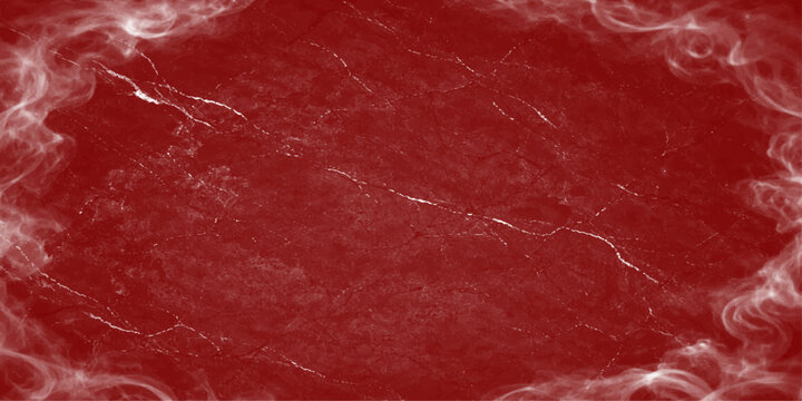 A textured red abstract background featuring a grunge pattern of blood cells on a raw meat surface with vintage paint design and close-up fabric wallpaper material