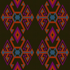 Pattern, ornament  ethnic, folk, geometric, mosaic for fabrics, interiors, ceramics and furniture in the Latin American style.