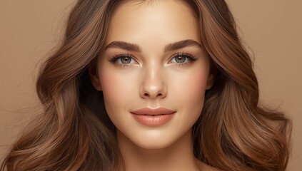 Fototapeta premium Image of a stunning young woman with beautiful hair