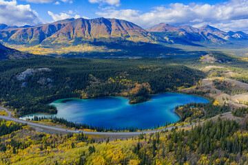 Mountain landscape with lake