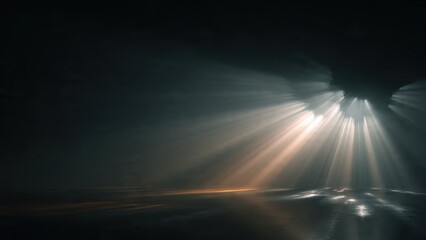 Rays of light in a dark space