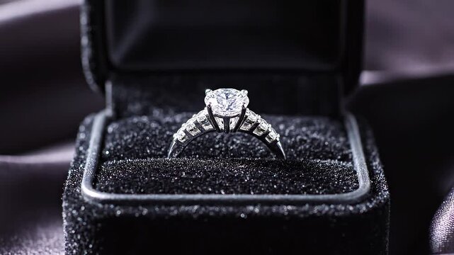 Diamond ring in elegant box