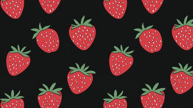 Scattered berries in alternating left-right movement.