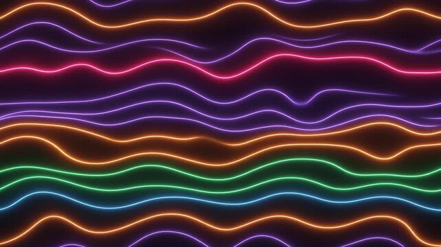 Thin fluid color beams rolling harmonic waves subtle glow abstract sci fi cinematic surreal ethereal ambience cascading softly glowing futuristic unique style