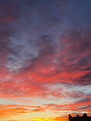 Fototapeta premium red sunset sky