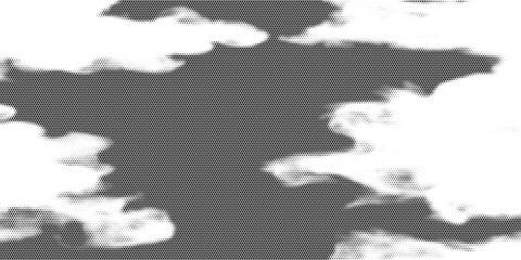 Vector halftone abstract sphere of black random dots on white background, spot of circles, vector design element.