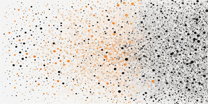 Colorful abstract vector illustration featuring a seamless pattern of dots and circles with a vibrant paint splash texture for a modern wallpaper design element