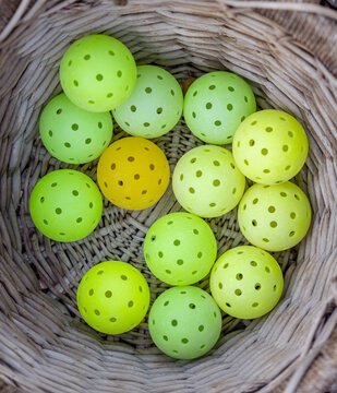 Basket of Pickleballs