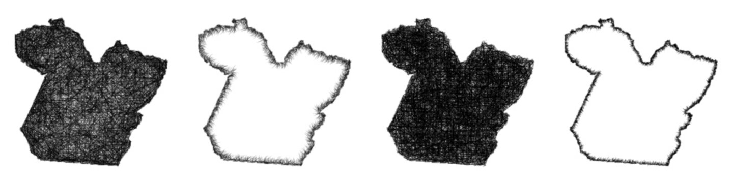 Sketch Para map design set