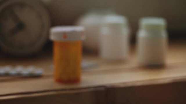 Woman in her 60s sleeping deeply in bed after taking sedative pills for insomnia