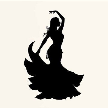 bellydancer siluette with a pose