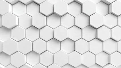 Naklejka premium Abstract White Hexagon Pattern
