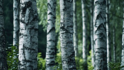Fototapeta premium Birch Tree Forest