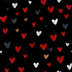 cute heart motifs medium scale repeat like 6x6 inches spaced for childrens apparel fabric seamless pattern tile
