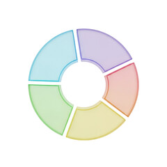 Fototapeta premium Colorful circle chart diagram segments