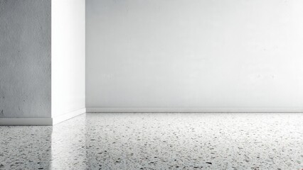Obraz premium Empty Room with Terrazzo Floor