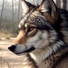 Fototapeta premium gray wolf