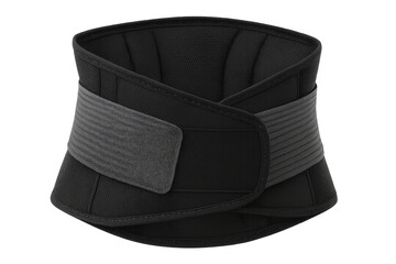 Black lumbar back support brace belt for pain relief