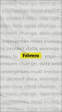 Febrero text - Text news Headline Effect Match Cut