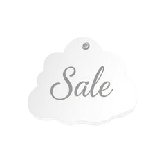 Obraz premium Sale tag in white paper with curled edges