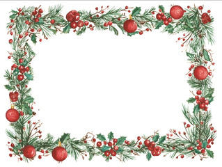 a rectangle christmas gift tag decorated holiday border of with an open blank center suitable for writing