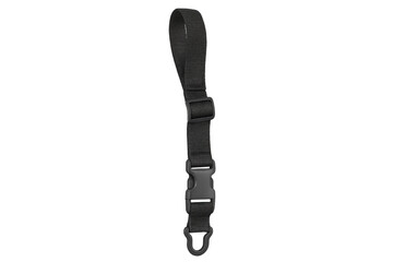 Naklejka premium Black tactical nylon strap with buckle and hook
