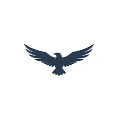 Obraz premium Majestic Eagle Silhouette Flying with Wings Spread.