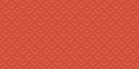 Vector geometric seamless pattern with lines, arrows, stylized fish scale grid. Subtle abstract minimal ornament. Modern background texture, muted orange color. Repeating design for print, wallpaper