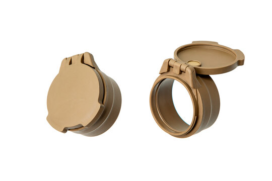 Protective Tactical Scope Caps In Tan Color
