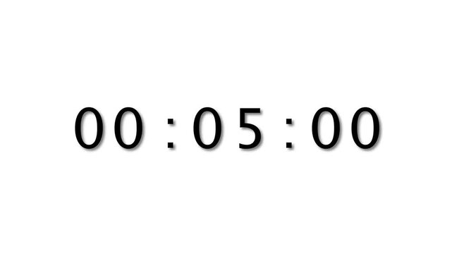 12 Minute counting timer number animation.