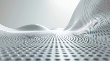 clean digital points and tech grid on white