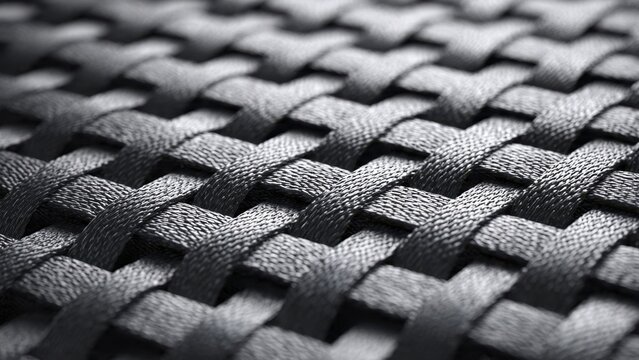 Detailed Texture of Interwoven Gray Material