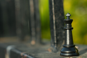 Chess pieces representing business strategy and decision making concept