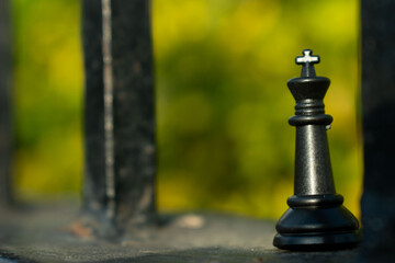 Chess pieces representing business strategy and decision making concept