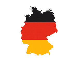 Striking Germany map illustration with flag colors evokes national pride and modern design aesthetic for travel projects