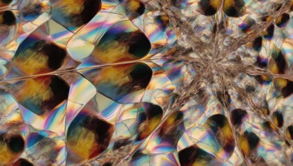 Abstract pattern, iridescent, geometric shapes