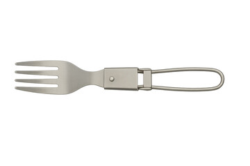 Obraz premium Folding metal fork for camping and outdoor travel