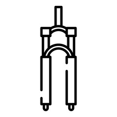 Bicycle fork, bike part black line icon